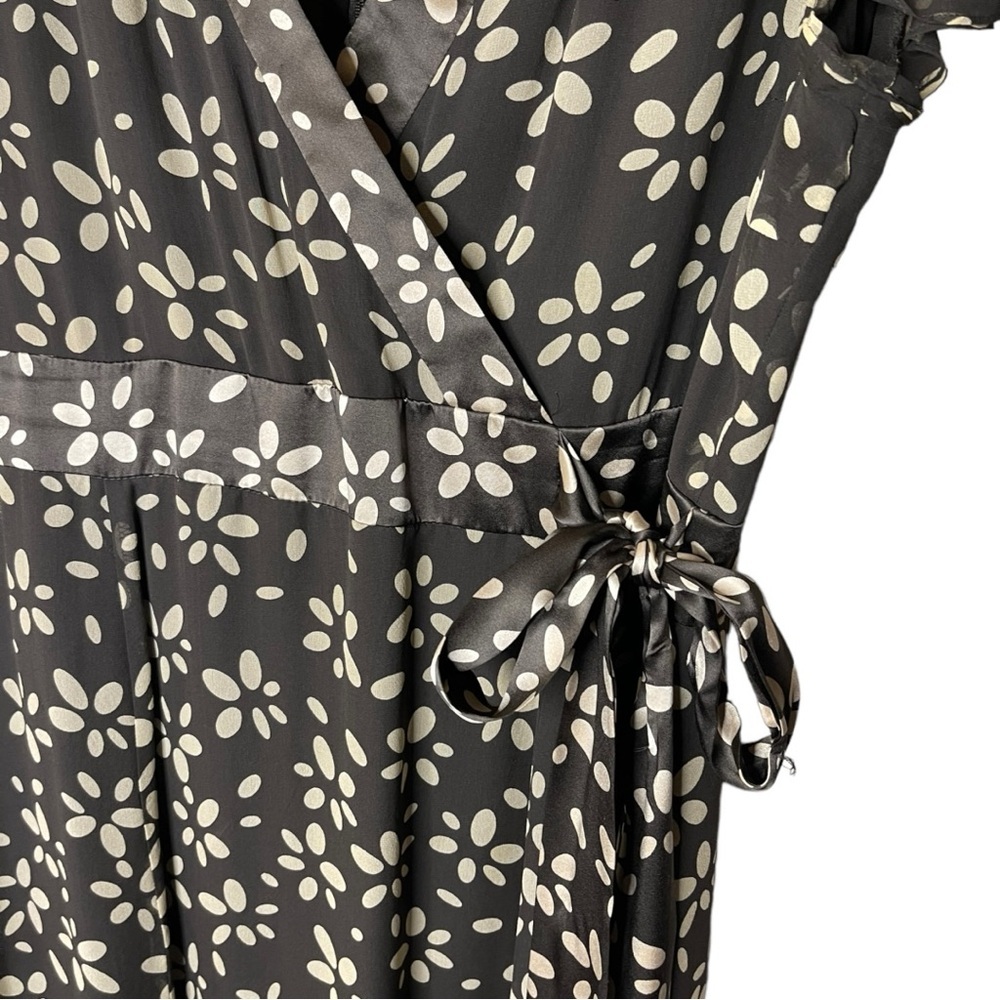 Talbots Pure Silk Floral Polka Dot Dress Sz 14 - Picture 3 of 5